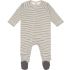 Pyjama léger en coton bio Cozy Colors Wear rayé gris (0-2 mois) - Lässig