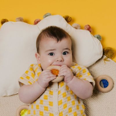 Hochet sensoriel Calm Donut orange