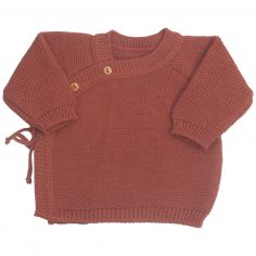 Brassière en maille Terracotta (0-1 mois) - Trois Kilos Sept