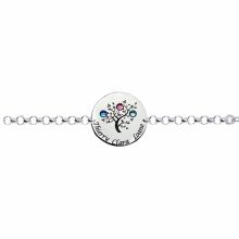 Bracelet arbre de vie avec Swarovski (argent 925°)  par Louis de l'Ange