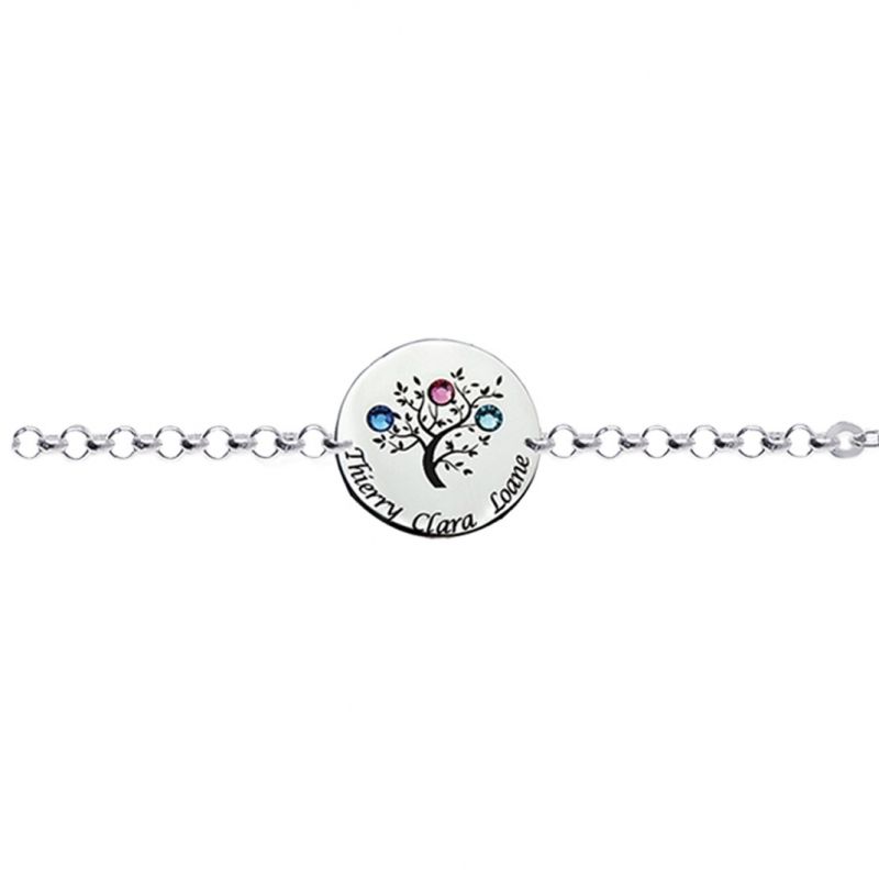 Bracelet arbre de vie avec Swarovski (argent 925°) Louis de l'Ange
