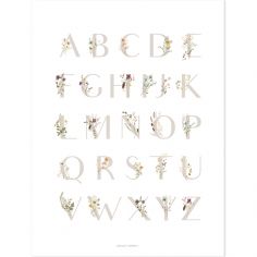 Affiche ABC floral (30 x 40 cm) - Lilipinso
