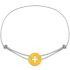 Bracelet cordon mini bijou croix grecque (or jaune 18 carats) - Maison La Couronne