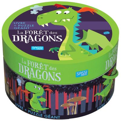 Livre et puzzle géant La forêt des dragons Sassi Junior