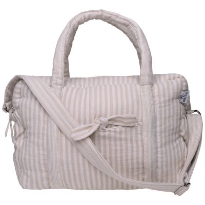 Sac à langer en gaze de coton rayé galet BB & Co