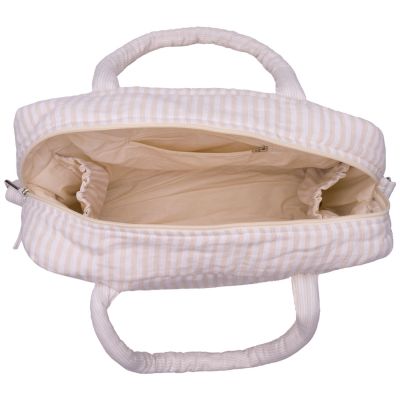 Sac à langer en gaze de coton rayé galet
