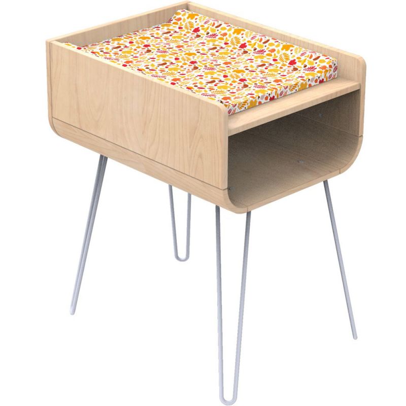 Meuble à langer Bambin bois pieds fil blanc 1 niche Sauthon Original