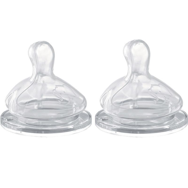 Lot de 2 tétines physiologiques Perfect Sense en silicone (débit rapide) Bébé Confort