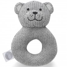 Hochet anneau Natural knit ours gris  par Jollein