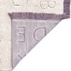 Tapis lavable RugCycled® ABC en coton naturel (90 x 130 cm)  par Lorena Canals