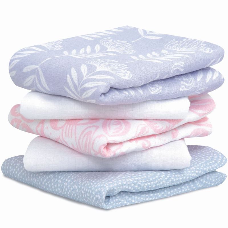 Lot de 5 langes en coton Damsel (60 x 60 cm) aden + anais