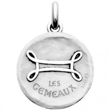 Médaille symbole Gémeaux (argent 925°)  par Becker