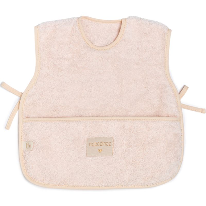 Bavoir à poche rose pâle So Cute Nobodinoz