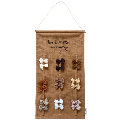 Porte-barrettes Gaze Camel (personnalisable) Atelier Wagram