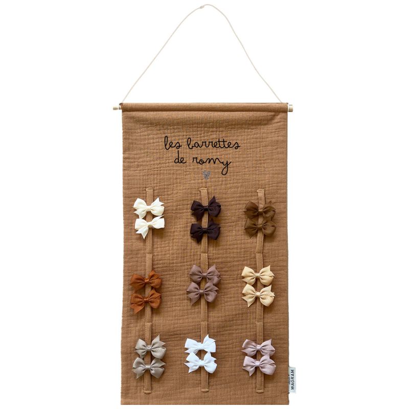 Porte-barrettes Gaze Camel (personnalisable) Atelier Wagram Produit 1