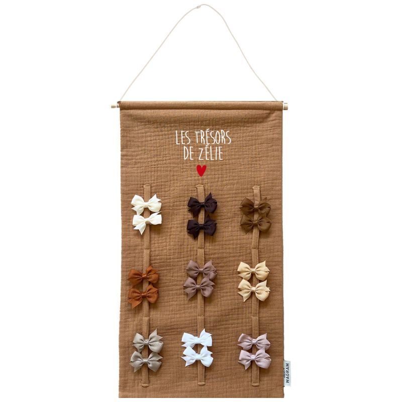 Porte-barrettes Gaze Camel (personnalisable) Atelier Wagram Produit 4