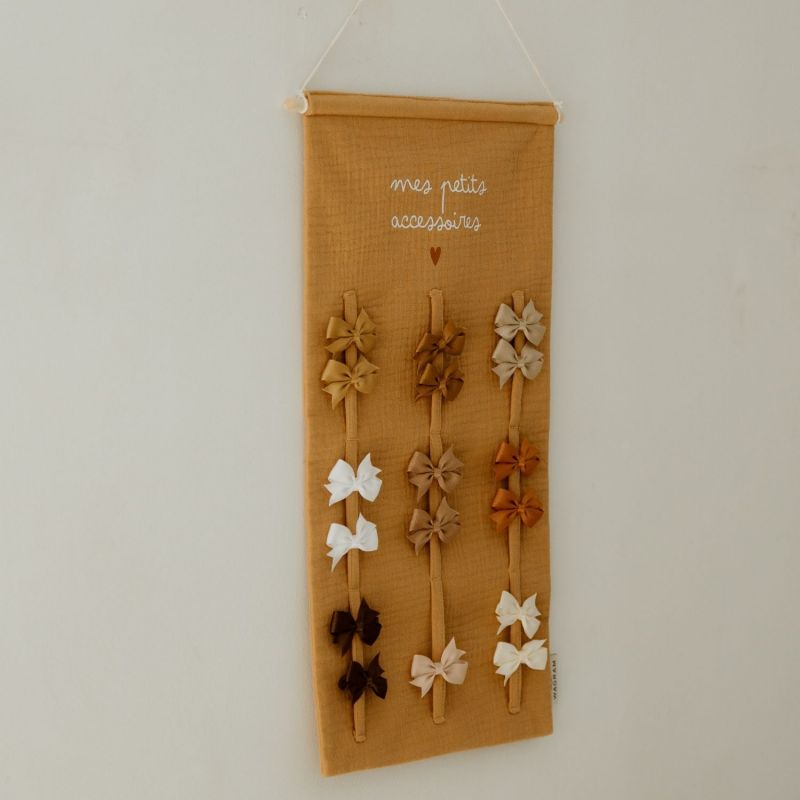 Porte-barrettes Gaze Camel (personnalisable) Atelier Wagram Ambiance 7