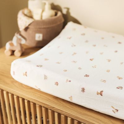 Housse matelas à langer en jersey Animal Friends (50 x 70 cm)