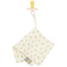Doudou attache-tétine en gaze de coton Blueberry Leaves - Little Dutch