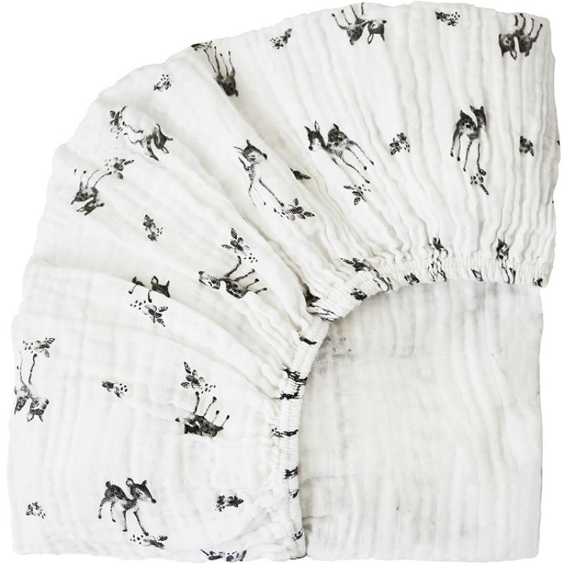 Drap housse pour lit bébé Kimi Rose in april faon (60 x 120 cm) Charlie Crane