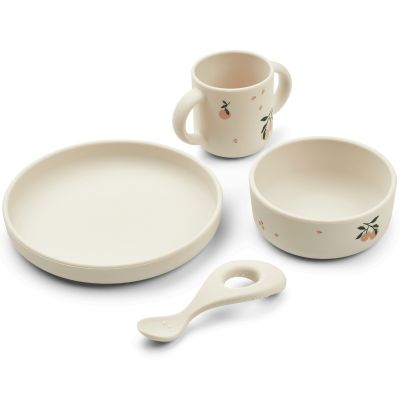 Coffret repas en silicone Vivi Peach (4 pièces) - Reconditionné Liewood