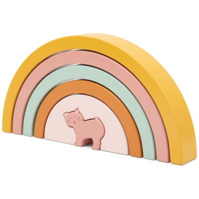 Arc-en-ciel à empiler en bois Mrs. Cat Trixie