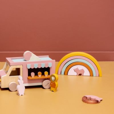 Arc-en-ciel à empiler en bois Mrs. Cat