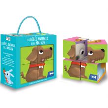 Livre et puzzle cubes Les bébés animaux de la maison  par Sassi Junior