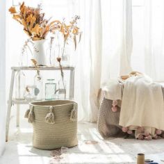 Panier de rangement Woody Olive (30 x 30 cm)