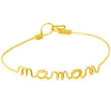 Bracelet Maman en fil Gold-filled or jaune 585° (16 cm)  par Hava et ses secrets