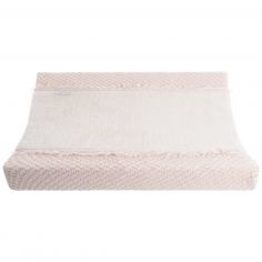 Housse de matelas à langer Happiness Vieux rose-Ecru (45 x 70 cm) - Baby's Only