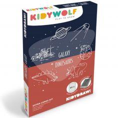 Recharge KIDYDRAW-MINI Thème : Galaxy et Dinosaures - KIDYWOLF