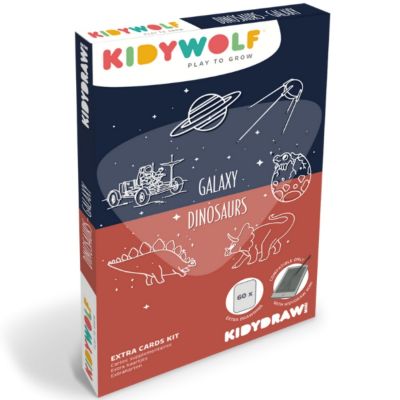 Recharge KIDYDRAW-MINI Thème : Galaxy et Dinosaures KIDYWOLF