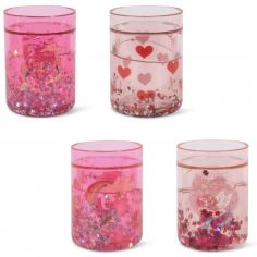 Lot de 4 gobelets Glitter Pink mix - Konges Slojd