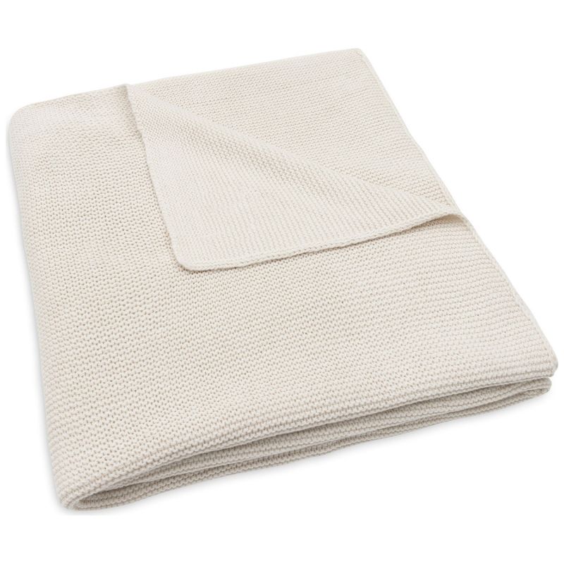 Couverture en tricot Basic Knit Oatmeal (100 x 150 cm) Jollein Produit 1