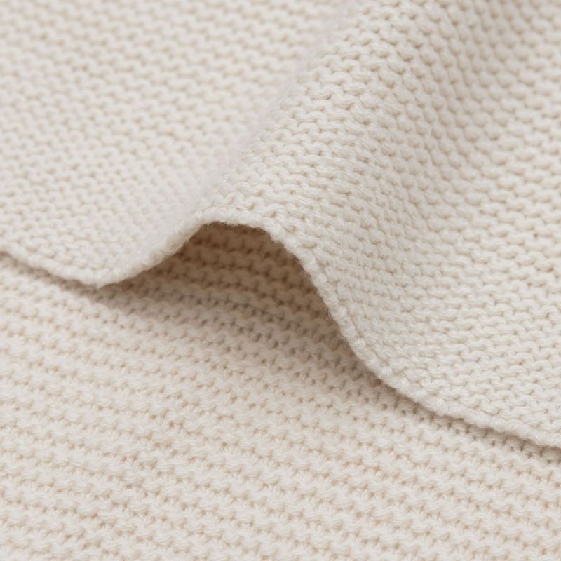 Couverture en tricot Basic Knit Oatmeal (100 x 150 cm) Jollein Produit 6