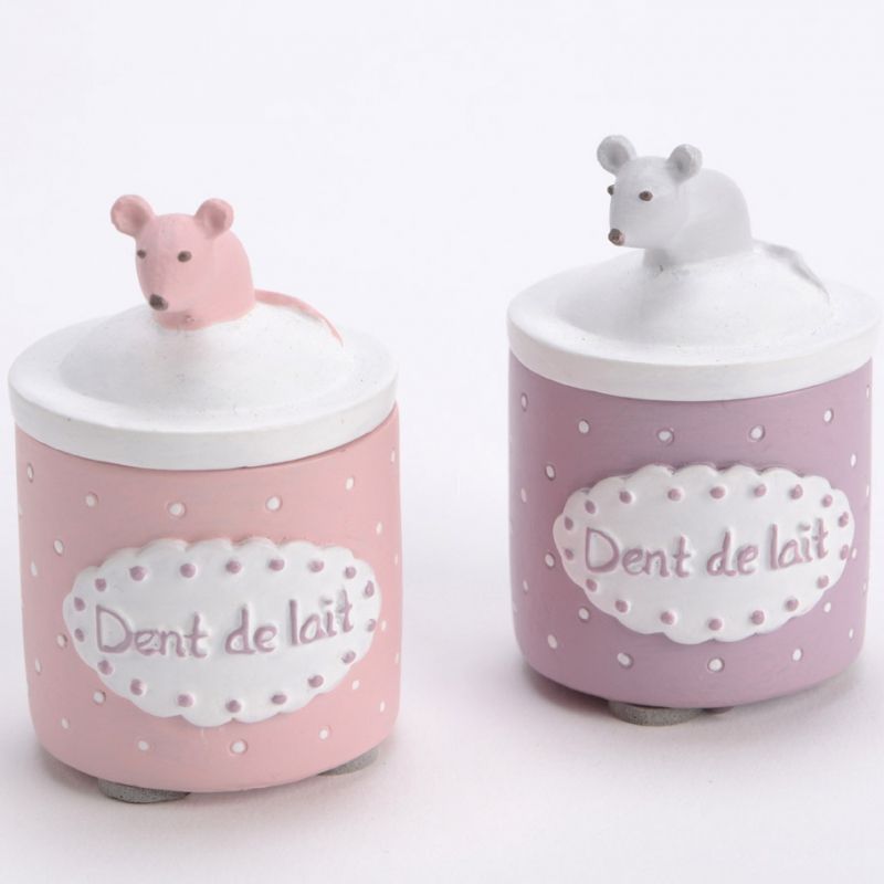 Boîte à dents de lait souris rose, mauve (coloris aléatoire) Amadeus Les Petits