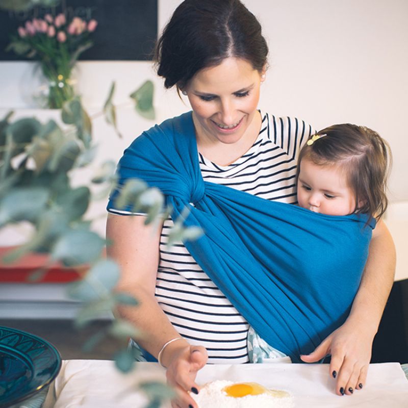 Echarpe de portage BB-Slen coton bio campanula blue (4,2 mètres) Babylonia carriers