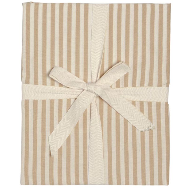 Drap housse en percale de coton Rayé Ambre (50 x 83 cm) Kadolis Packaging 4