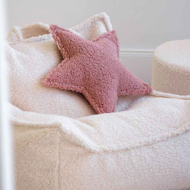 Coussin étoile Guava Pink molletonné Wigiwama Ambiance 2