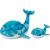 Variation bleu du produit Veilleuse Tranquil Whale Family Blue de la marque Cloud B