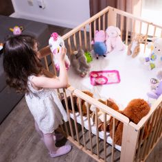 Parc bébé pliant Moritz Natural (89 x 95 cm)