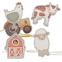 Cartes à lacer Little Farm - Little Dutch