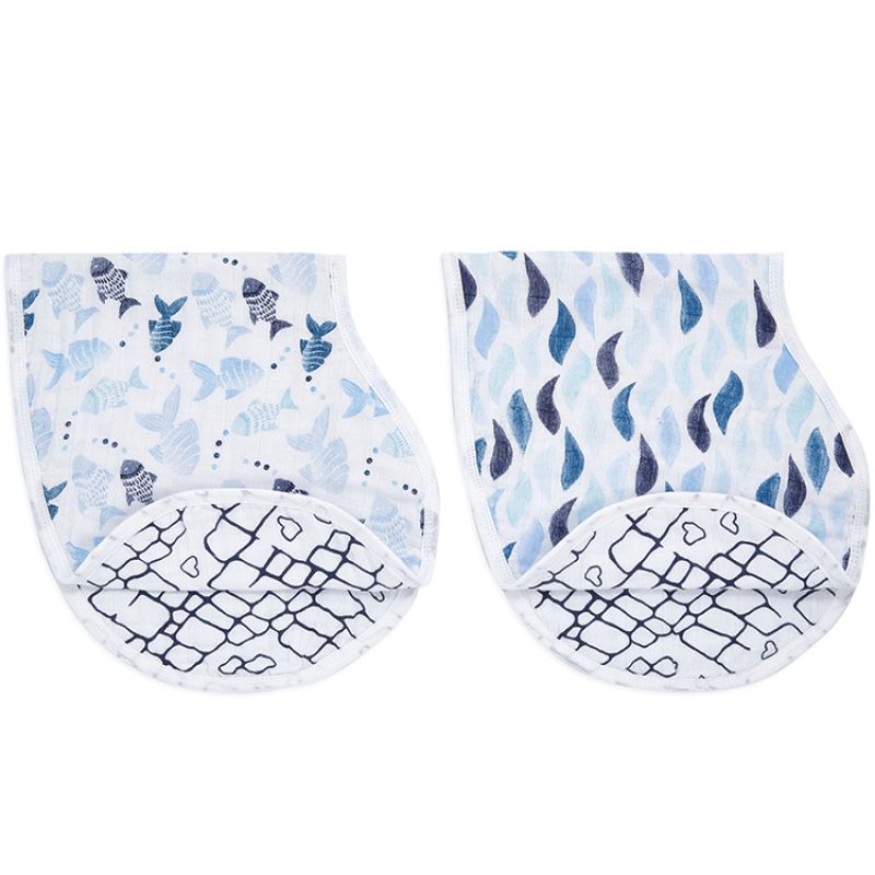 Lot de 2 bavoirs protection d'épaule Gone fishing aden + anais