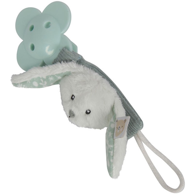 Attache sucette lapin Adventure mint Little Dutch