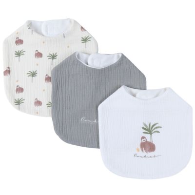 Set 3 bavoirs mousseline Cute gorilla