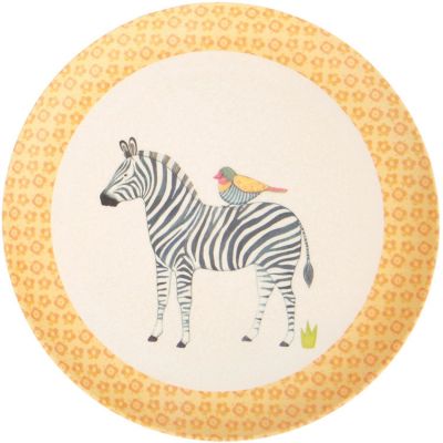 Petite assiette en bambou Zèbre (20,5 cm) Love Maé