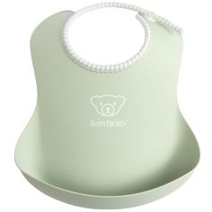 Bavoir plastifié à poche vert pastel - BabyBjörn