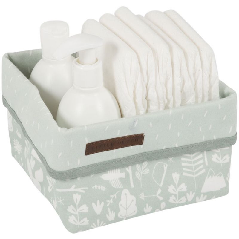 Panier de toilette Adventure mint (15 x 15 cm) Little Dutch