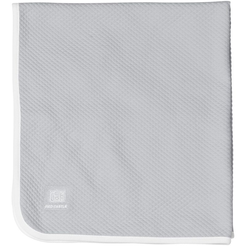 Couverture Fleur de coton gris clair et blanc (80 x 70 cm) Red Castle